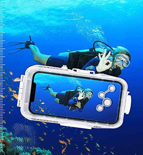 מארז צלילה לאייפון 12 מיני/13 מיני, מארז אייפון מתחת למים, [40M/130ft] גלישה לשחייה שחייה צילום